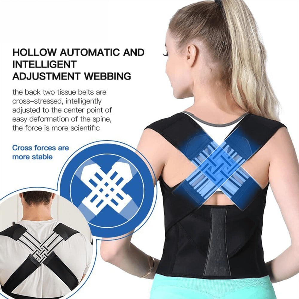 Radiantgrp - Adjustable Back Posture Belt Office Home Gym Unisex