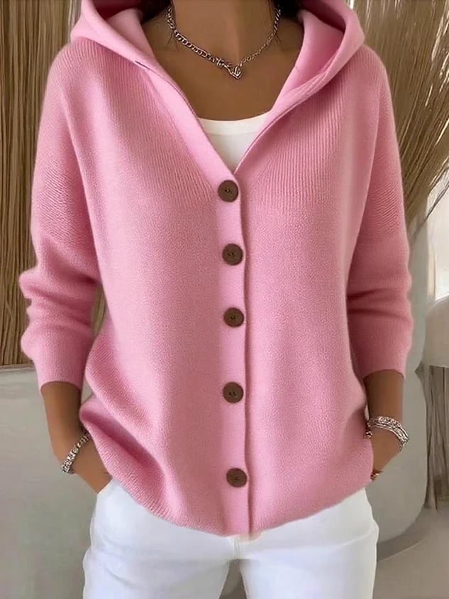 🔥Women Cotton Plain Long Sleeve Comfy Casual Cardigan
