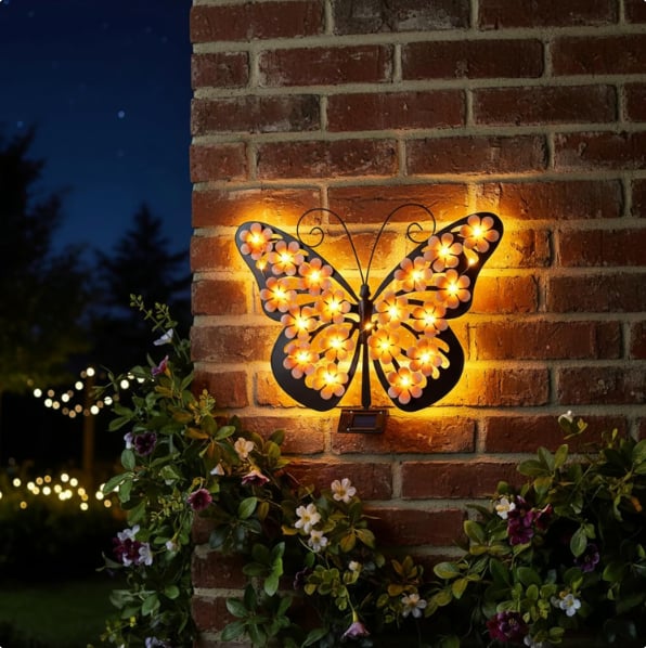 🦋Metal Butterfly Solar Wall Lamp for Outdoor Garden Decoration