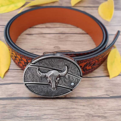 🔥LAST DAY 50% OFF🔥Fashion Punk Hidden Folding Knife Leather Belt