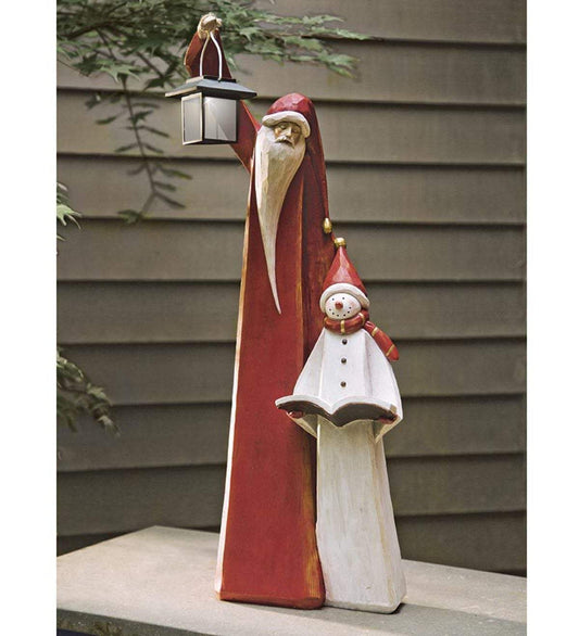 Radiantgrp - Santa And Snowman Sculpture