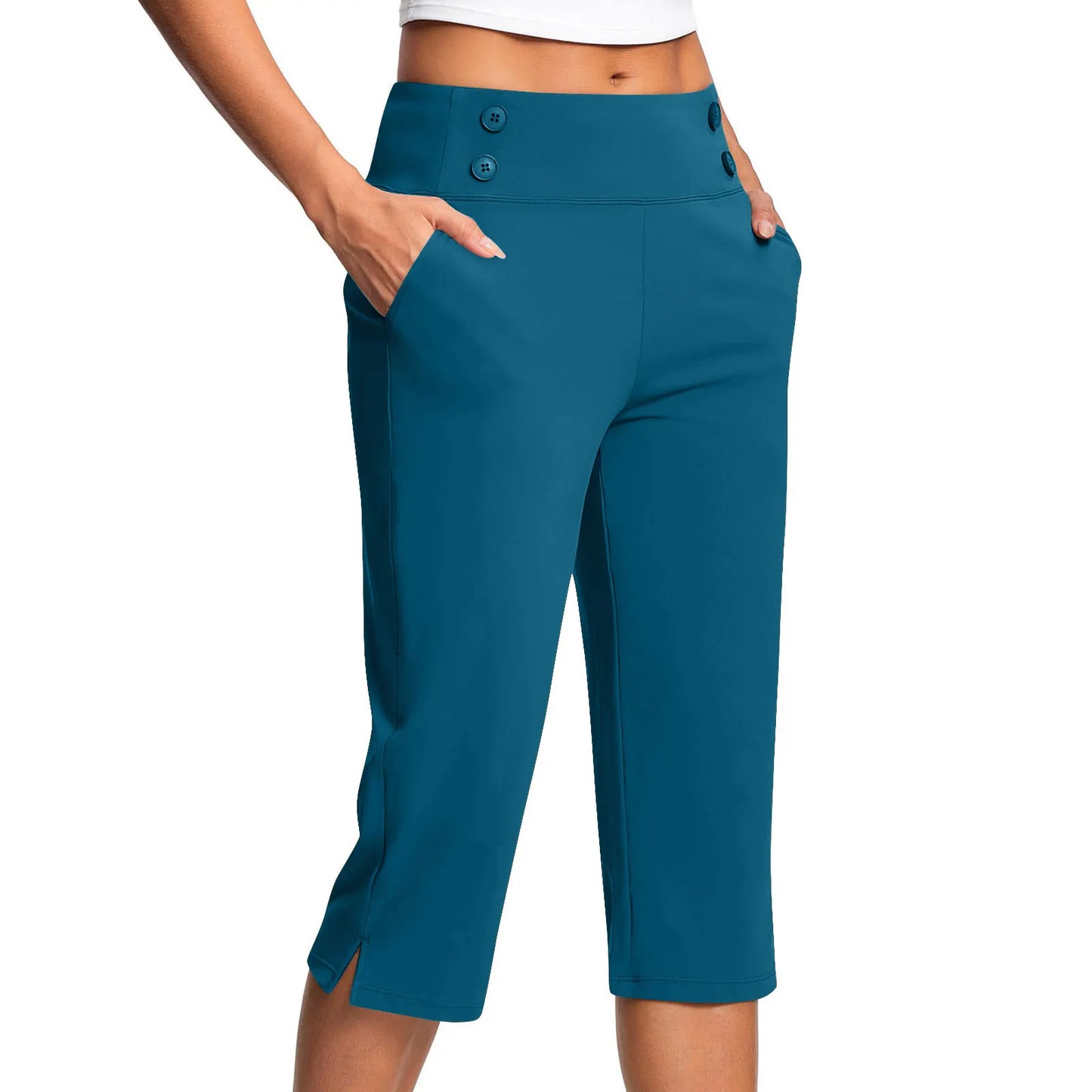 🔊Best-Selling Women High-Waisted Stretch Capri Pants for Summer