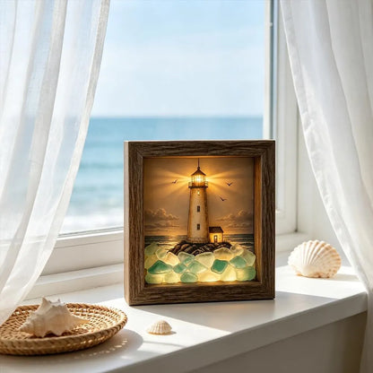 🌊✨Limited-Time Hot Seller🗼Sea Glass Shadow Box Night Light