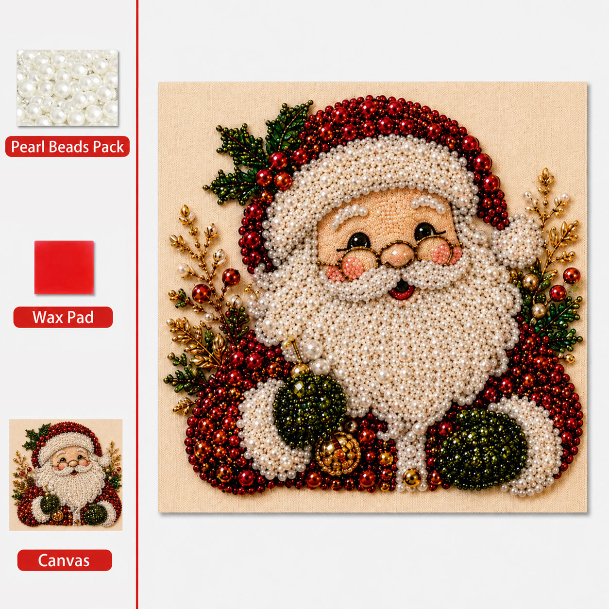 🎄 LAST DAY 49% OFF – Premium 3D Pearl Christmas Diamond Painting Art Kit 🎅⛄️❄️