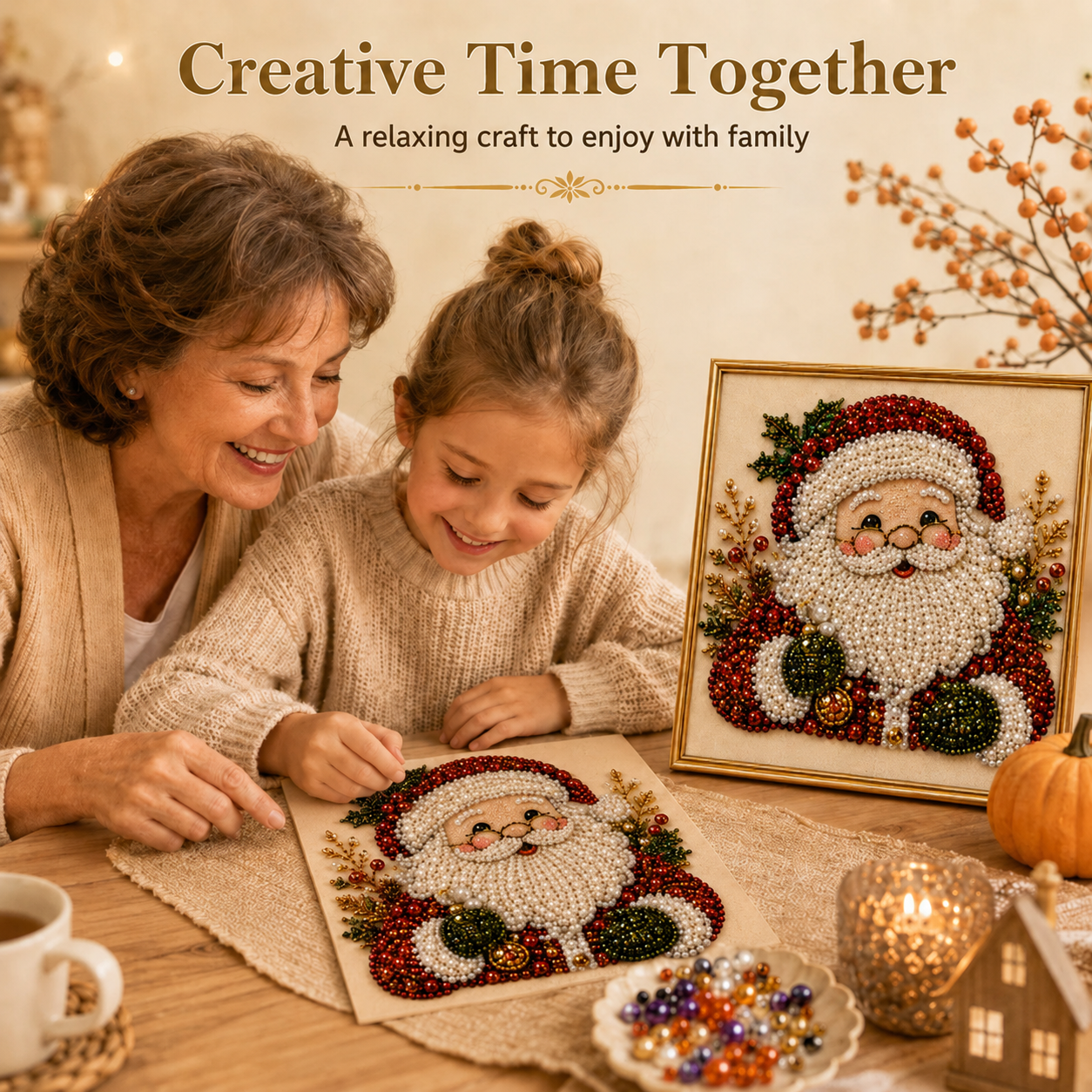 🎄 LAST DAY 49% OFF – Premium 3D Pearl Christmas Diamond Painting Art Kit 🎅⛄️❄️