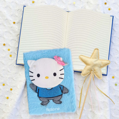 Plush Fluffy Cartoon Diary – Soft Fur Lined Journal