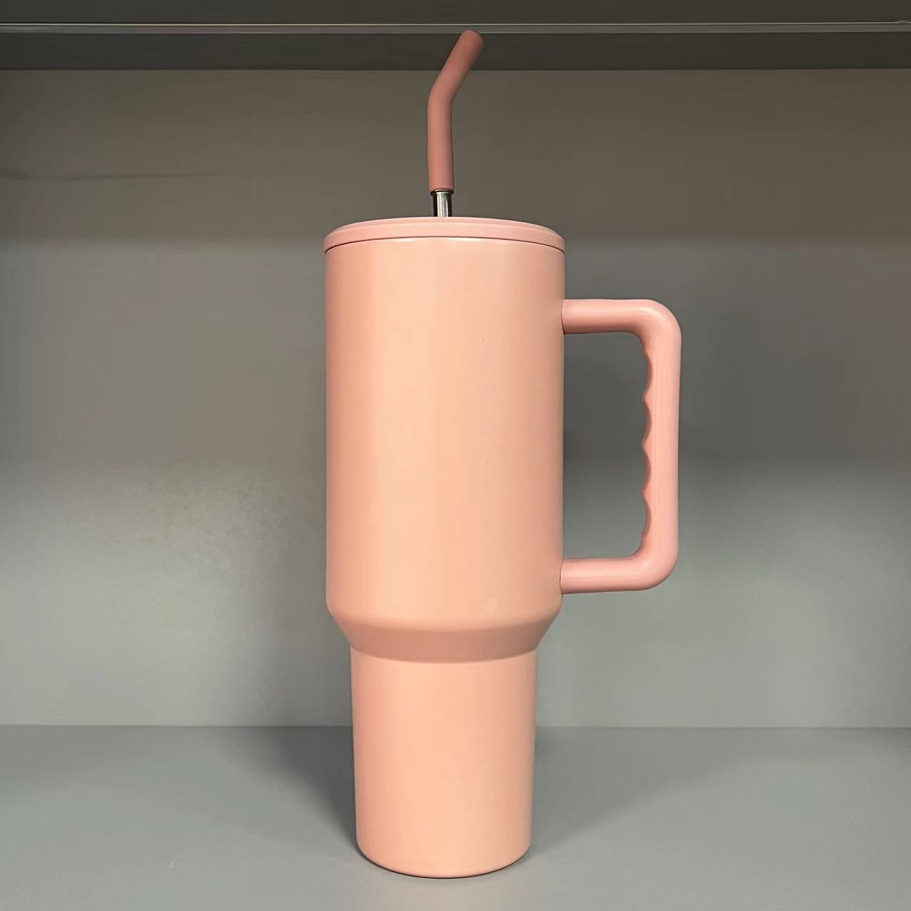 40oz Stainless Steel Third Generation Large Capacity Car Ice Cup with 304 Insulated Straw