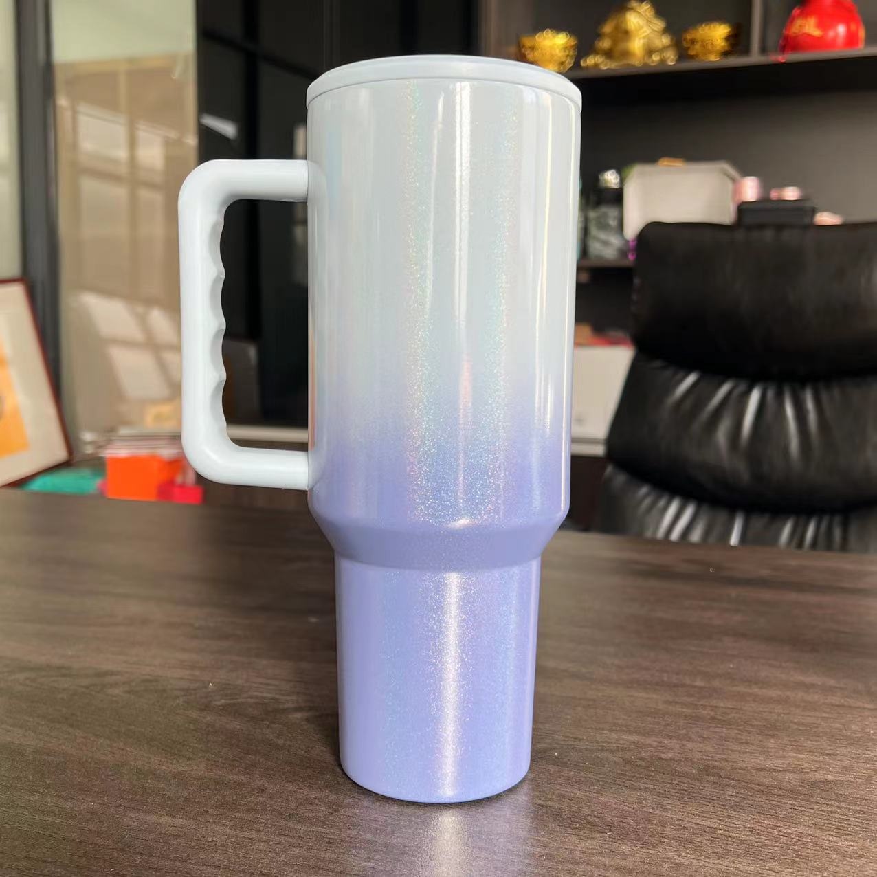 40oz Stainless Steel Third Generation Large Capacity Car Ice Cup with 304 Insulated Straw