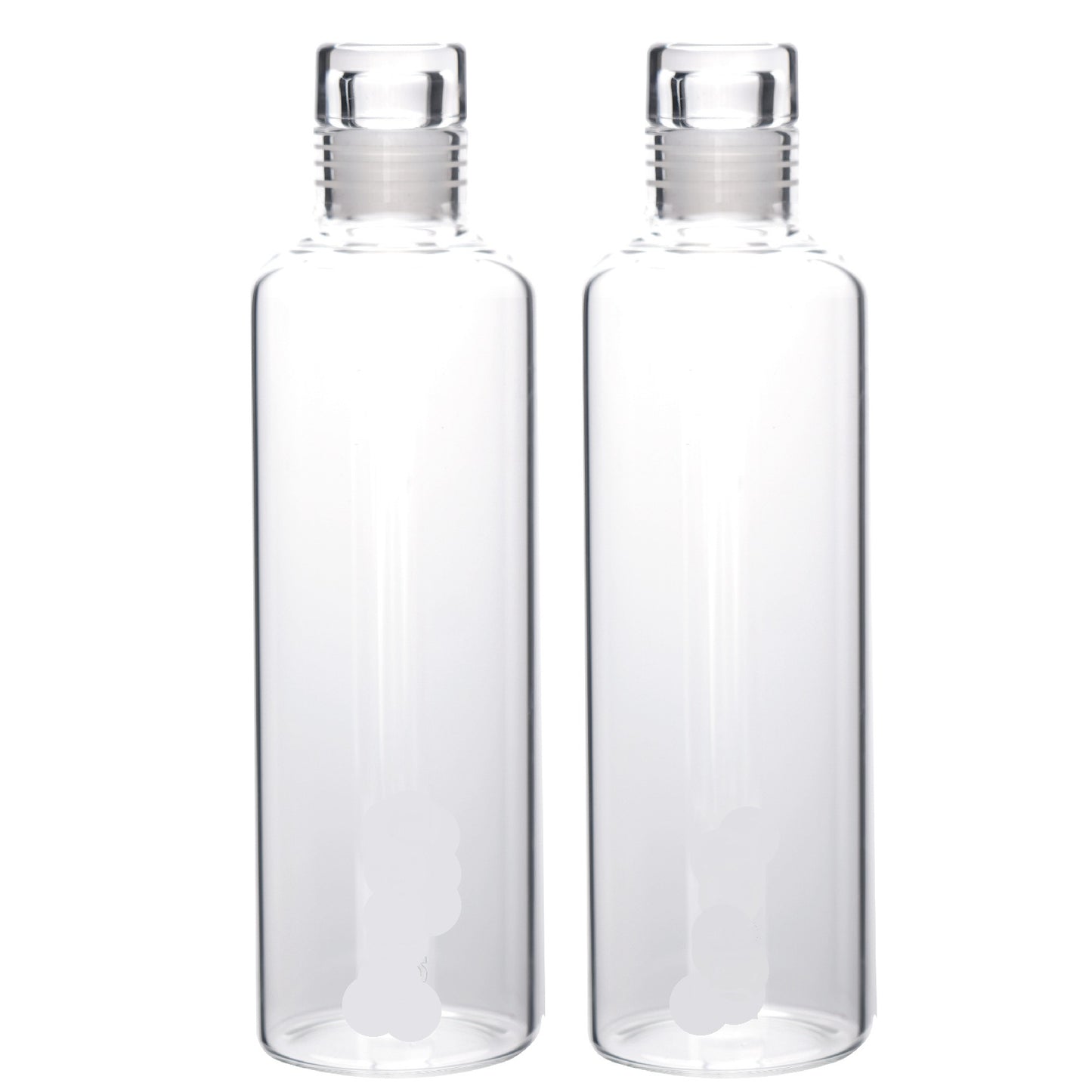 Bamboo lid glass sports water bottle