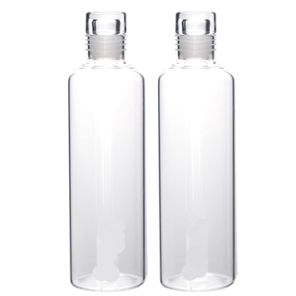 Bamboo lid glass sports water bottle