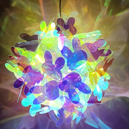 Golden Wing Laser Colored Lantern - Portable Night Light Flower Ball