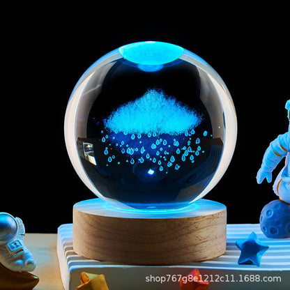 Starry Sky Crystal Ball LED Bedroom Bedside Night Light