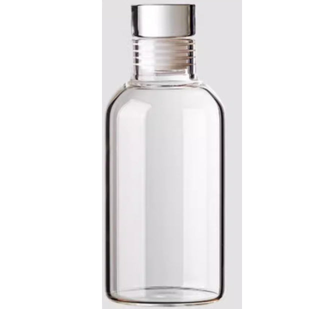 Bamboo lid glass sports water bottle