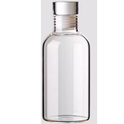 Bamboo lid glass sports water bottle