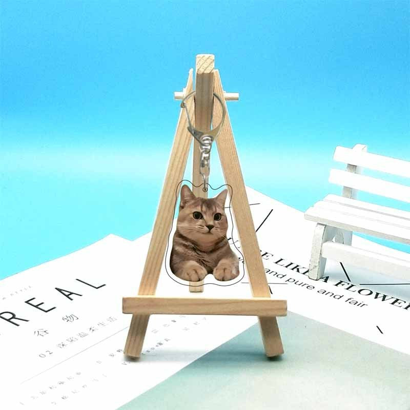 Cat abstract cute funny expression package acrylic keychain pendant
