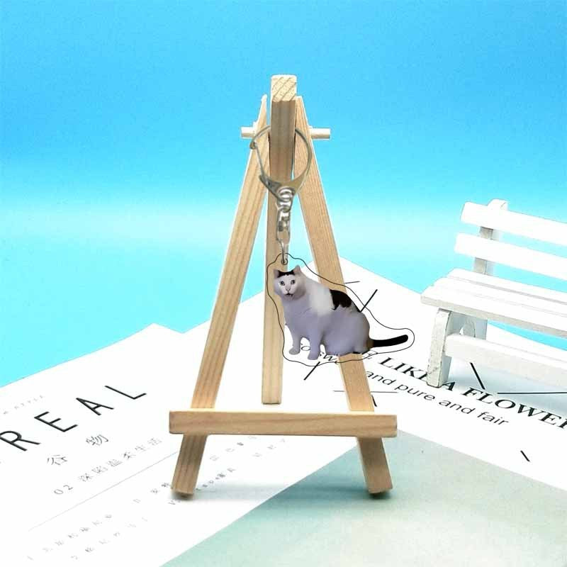 Cat abstract cute funny expression package acrylic keychain pendant