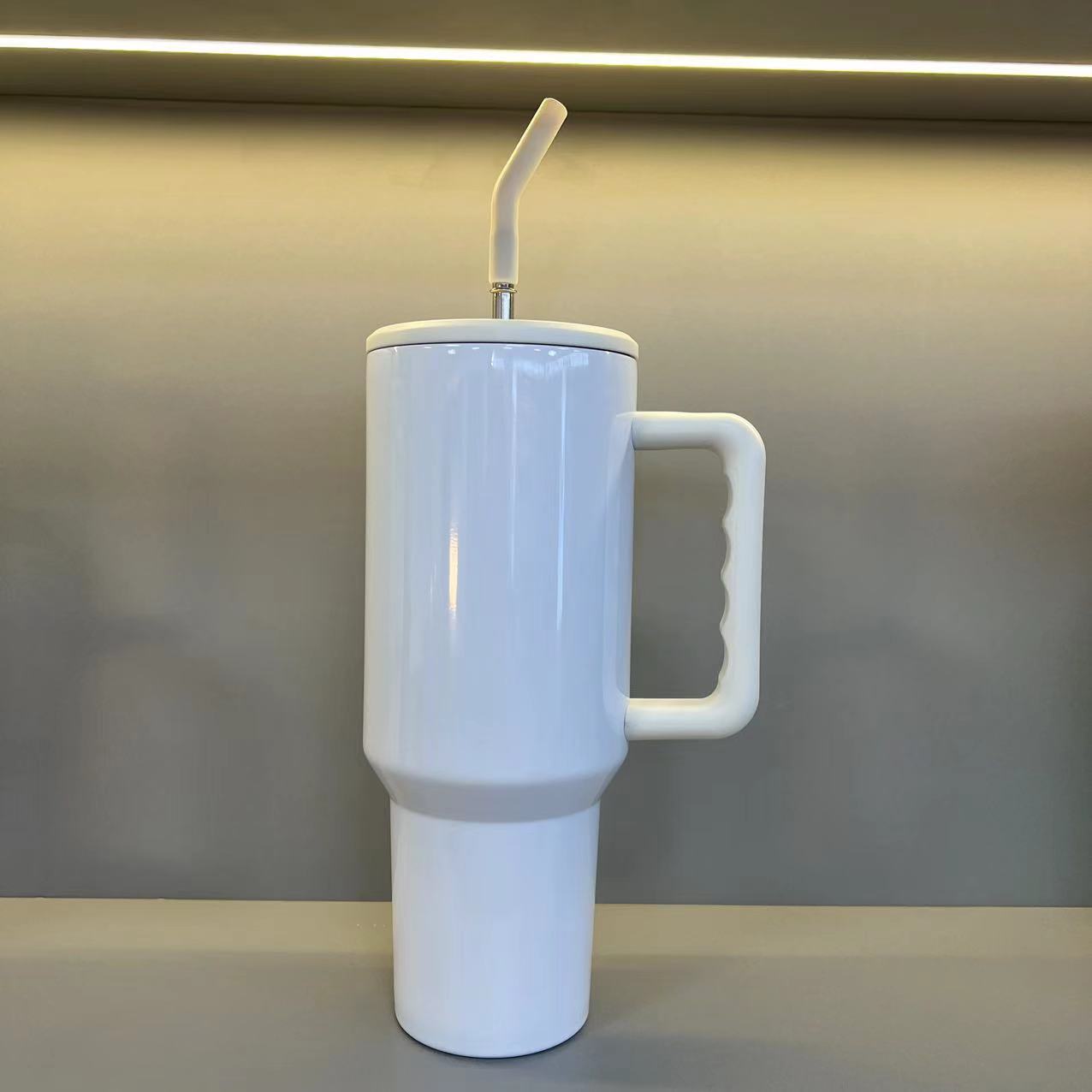 40oz Stainless Steel Third Generation Large Capacity Car Ice Cup with 304 Insulated Straw