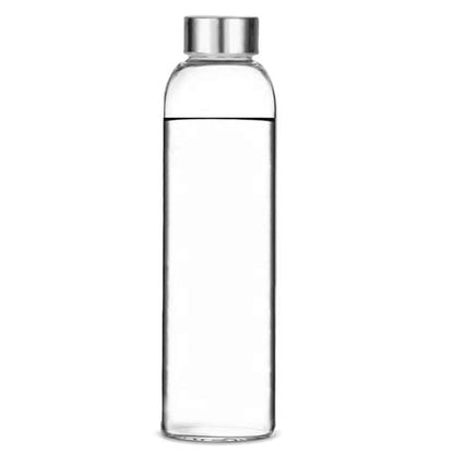 Bamboo lid glass sports water bottle