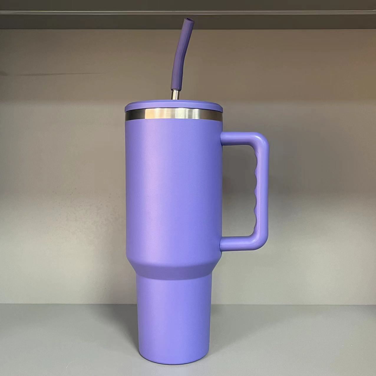 40oz Stainless Steel Third Generation Large Capacity Car Ice Cup with 304 Insulated Straw