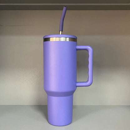 40oz Stainless Steel Third Generation Large Capacity Car Ice Cup with 304 Insulated Straw