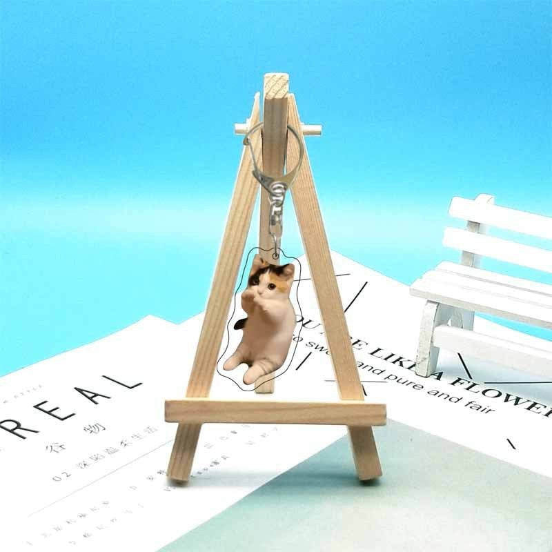 Cat abstract cute funny expression package acrylic keychain pendant