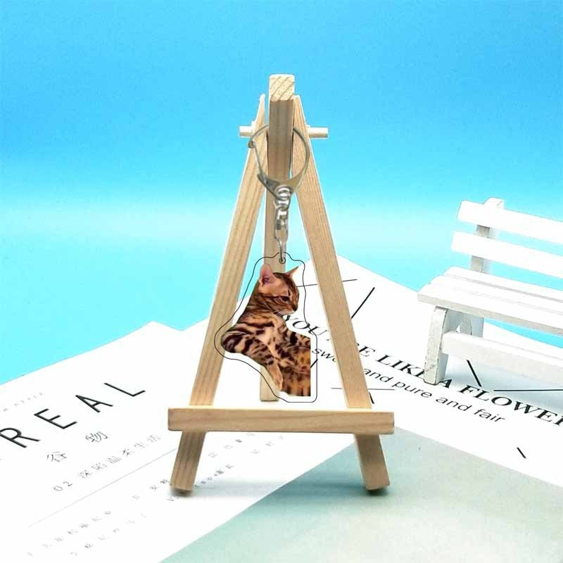 Cat abstract cute funny expression package acrylic keychain pendant