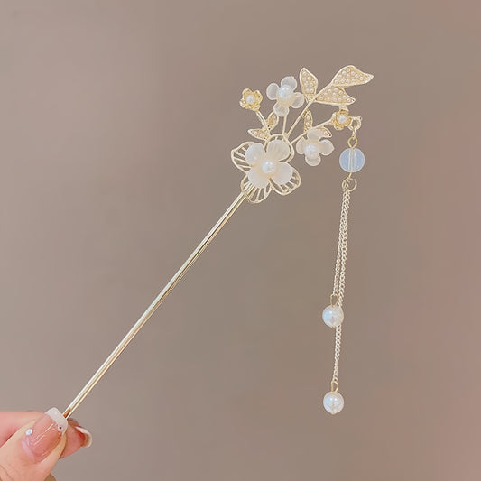 Antique tassel hairpin retro hairpin hair accessories(golden tassels)