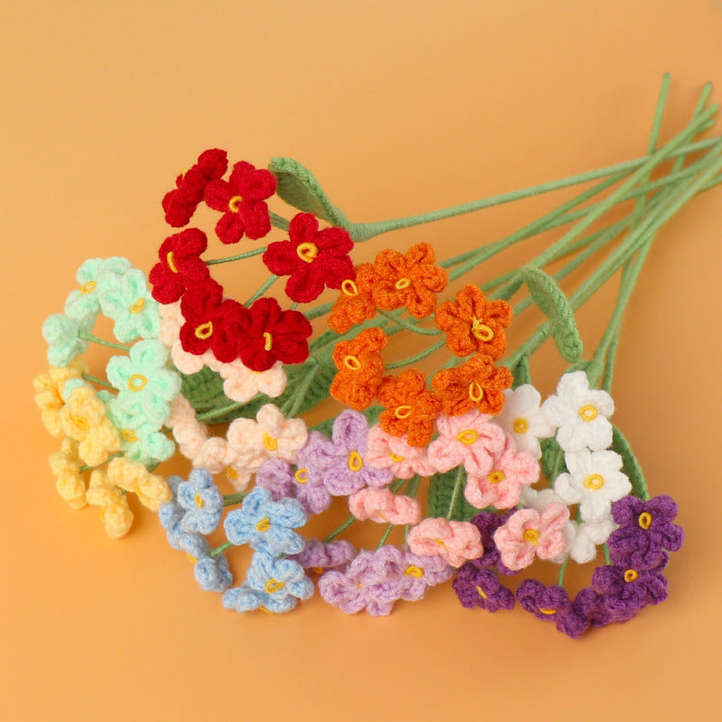 Forget-Me-Not Bouquet — Faux Textile Flowers for Home Decor