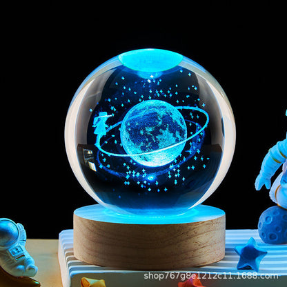 Starry Sky Crystal Ball LED Bedroom Bedside Night Light