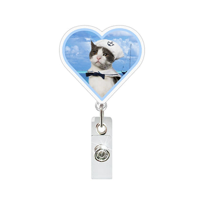 🔥Hot Sale🔥-Funny abstract acrylic pendant, cat expression package easy-pull buckle