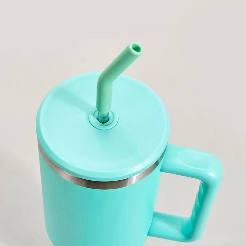 40oz Stainless Steel Third Generation Large Capacity Car Ice Cup with 304 Insulated Straw