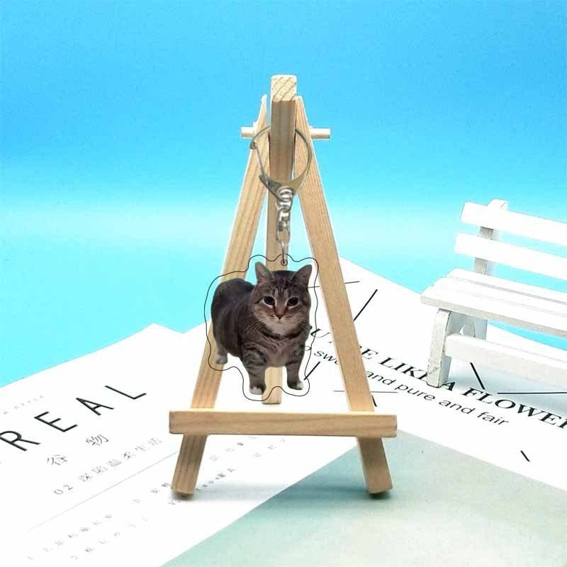 Cat abstract cute funny expression package acrylic keychain pendant