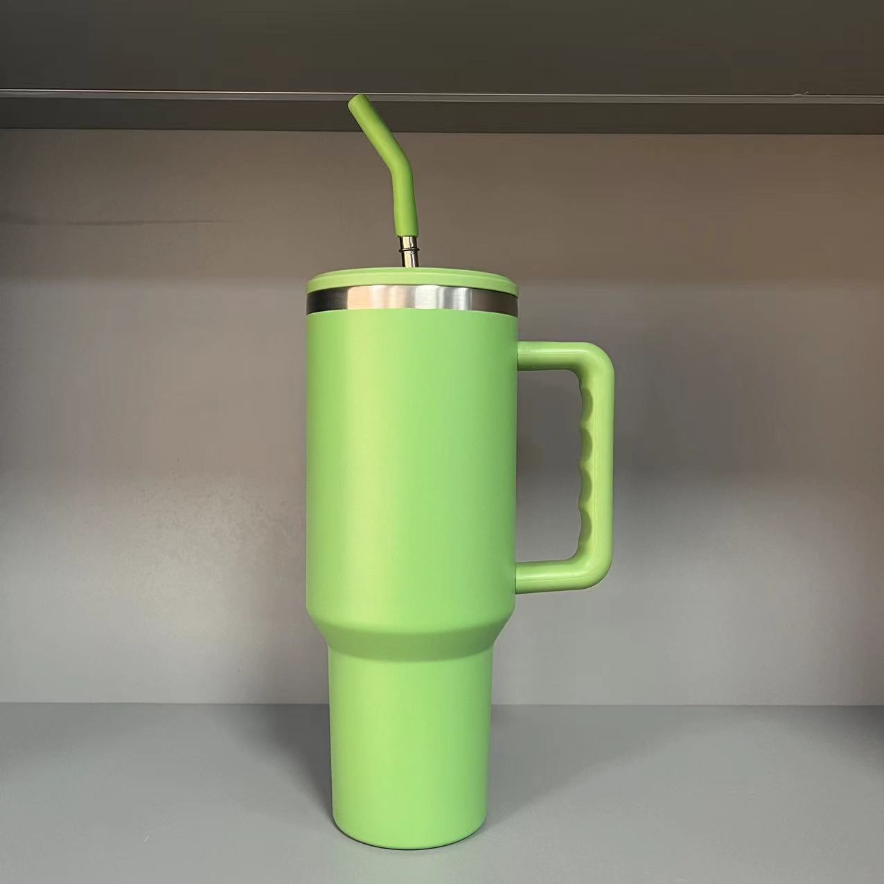 40oz Stainless Steel Third Generation Large Capacity Car Ice Cup with 304 Insulated Straw