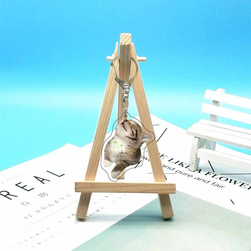 Cat abstract cute funny expression package acrylic keychain pendant