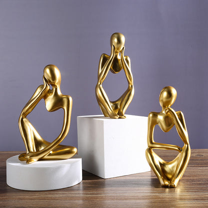 Creative Figurine Resin Ornament – Abstract Figurative Art Piece