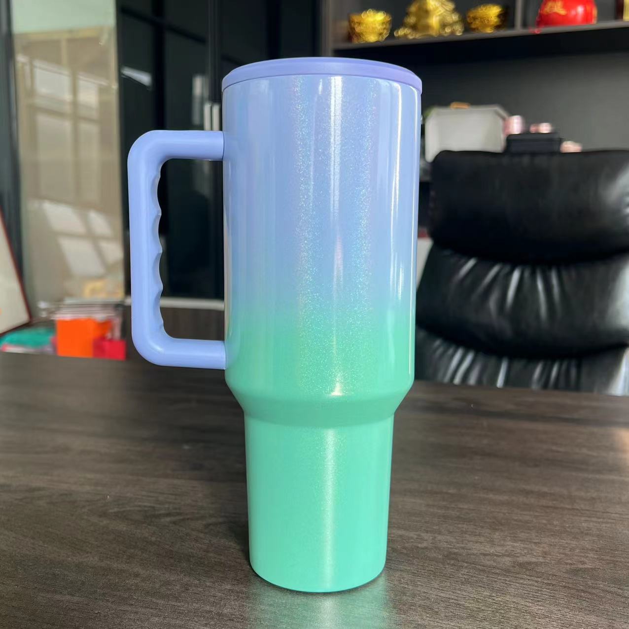 40oz Stainless Steel Third Generation Large Capacity Car Ice Cup with 304 Insulated Straw