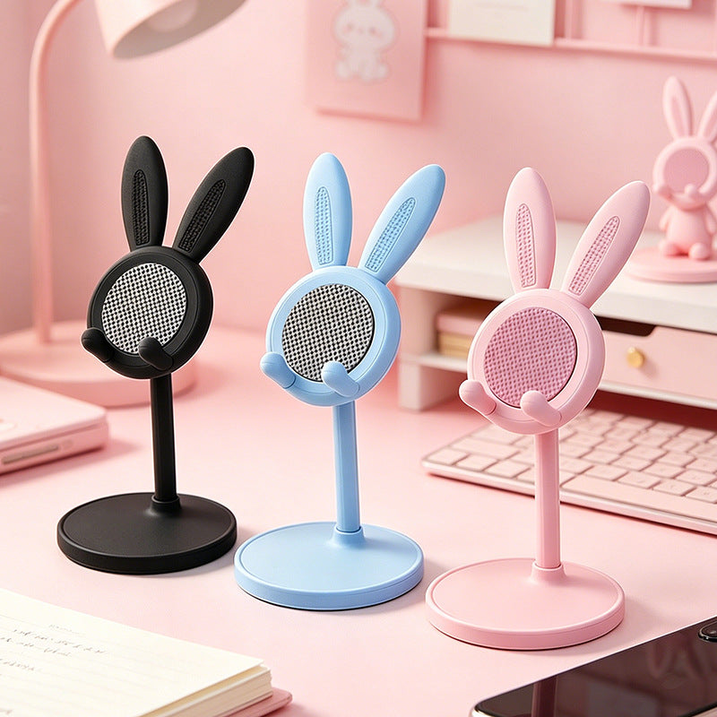 Cross-Border Little Rabbit Mobile Phone Holder Desktop Lazy Lift Support Stand Selfie Live Broadcast Lazy Mobile Phone Holder
