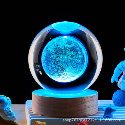 Starry Sky Crystal Ball LED Bedroom Bedside Night Light