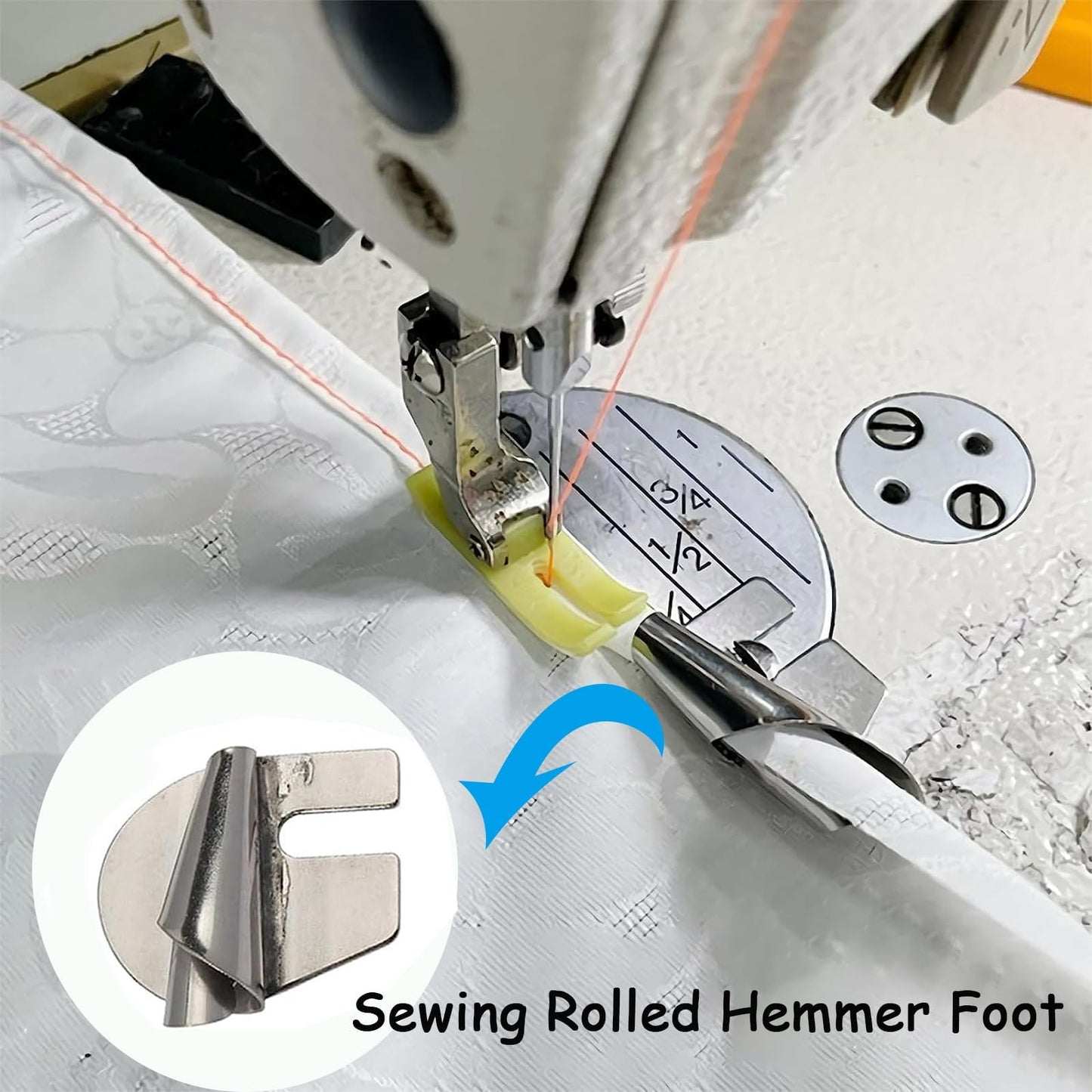 Universal sewing hemming foot