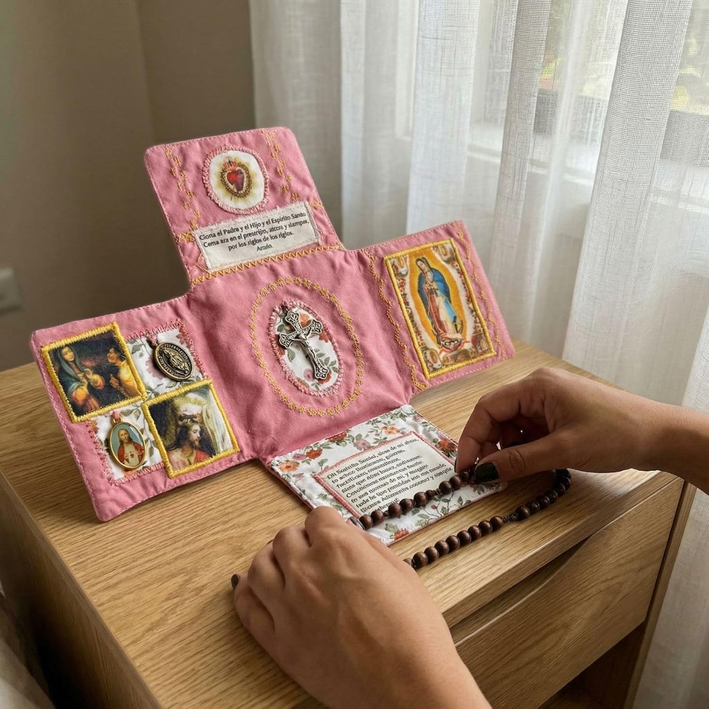 ✝️Handmade Miniature Shrine (Includes Silver Cross)