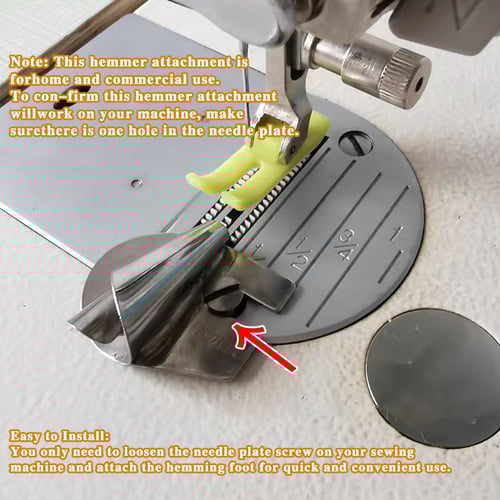 Universal sewing hemming foot