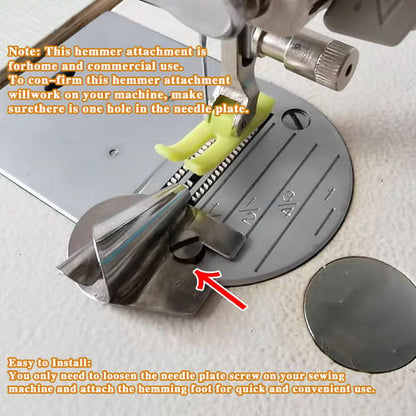 Universal sewing hemming foot