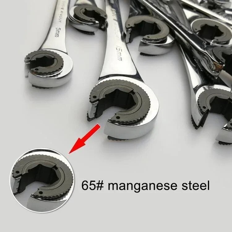 🔥🔥Open Tubing Ratchet Wrench (Fixed Head-Flexible Head 2 IN 1)
