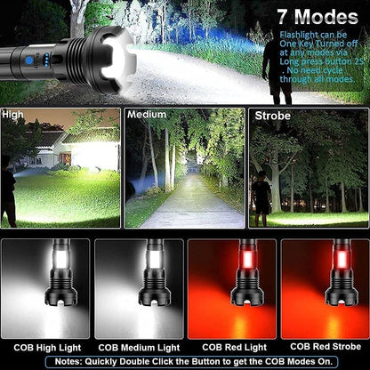 🔥LAST DAY SALE 49% OFF🔥 - LED Rechargeable Tactical Laser Flashlight High Lumens