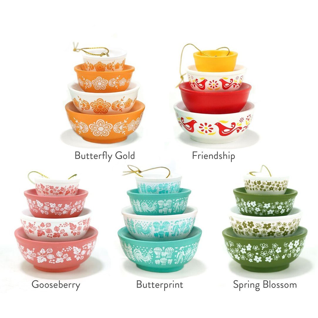 🎉🎅Miniature Pyrex-Inspired Mixing Bowls🎄