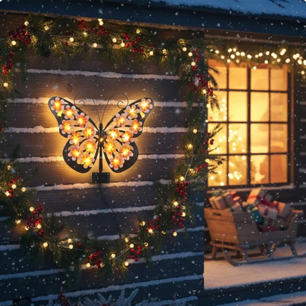 🦋Metal Butterfly Solar Wall Lamp for Outdoor Garden Decoration