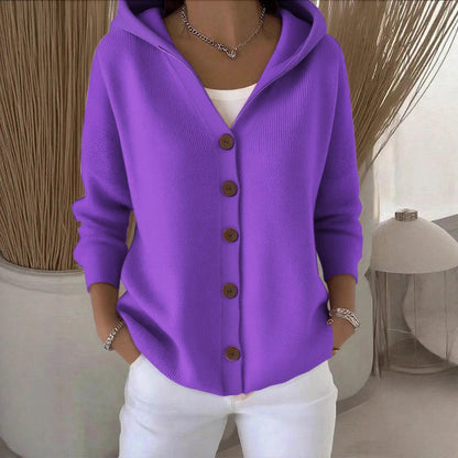 🔥Women Cotton Plain Long Sleeve Comfy Casual Cardigan