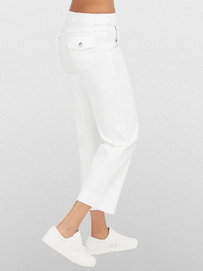 🔥Last Day 48% OFF🔥Tummy Control Twill Cropped Wide Leg Pant