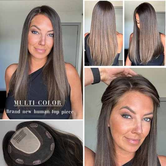 🔥Silk Top Hair Topper | Seamless Integration – A Solution for Thinning Hair
