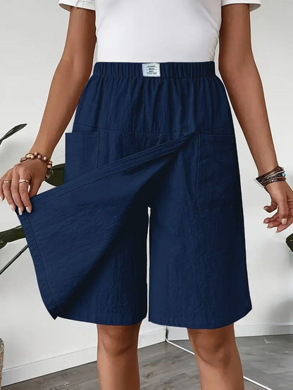 🩳Women's Casual Elastic Waist Wrap Skort